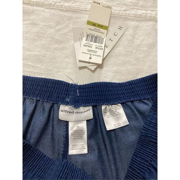 Alfred Dunner Shaker Heights Blue Pants 14 - Picture 7 of 7